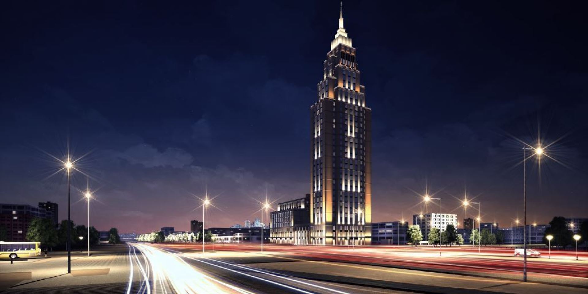 Разработан проект архитектурно-художественной подсветки Alcon Tower!